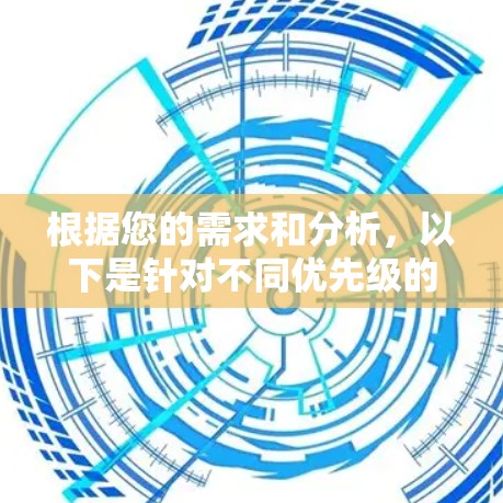根据您的需求和分析,以下是针对不同优先级的推荐 根据您的需求和分析,以下是针对不同优先级的推荐