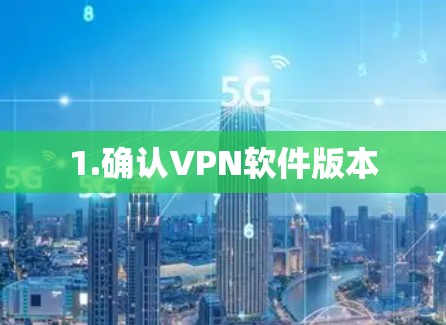 1.确认VPN软件版本 1.确认VPN软件版本