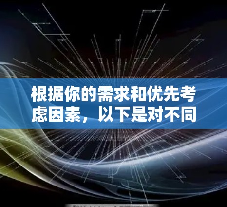 根据你的需求和优先考虑因素，以下是对不同VPN服务的分析和建议