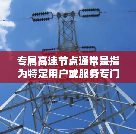 专属高速节点通常是指为特定用户或服务专门创建的高速网络节点。这些节点提供了更高的带宽、更低的延迟和更高的可靠性,确保关键任务能够快速、高效地完成。以下是对专属高速节点的详细分析 专属高速节点通常是指为特定用户或服务专门创建的高速网络节点。这些节点提供了更高的带宽、更低的延迟和更高的可靠性,确保关键任务能够快速、高效地完成。以下是对专属高速节点的详细分析